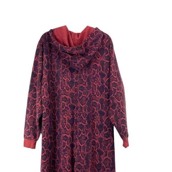 Savage X Fenty Sleep & Shine Hooded Jumpsuit Size S in Red Cocoa - Picture 10 of 12